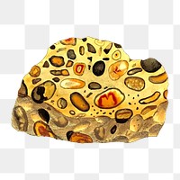 Mineral stone png illustration, transparent background. 