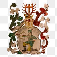 Family crest png illustration, transparent background. Free public domain CC0 image.