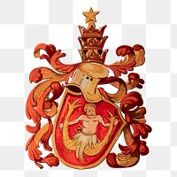 Family crest png illustration, transparent background. 