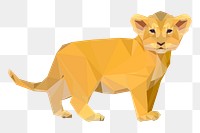 Tiger cub png illustration, transparent background. Free public domain CC0 image.