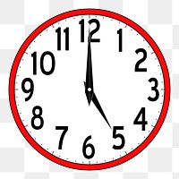Clock png illustration, transparent background. Free public domain CC0 image.