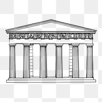 Greek column png  illustration, transparent background. Free public domain CC0 image.