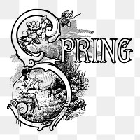 Spring png illustration, transparent background. Free public domain CC0 image.