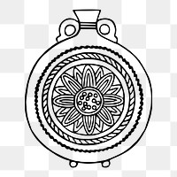 Pot drawing png  illustration, transparent background. Free public domain CC0 image.