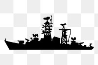 Military ship png illustration, transparent background. Free public domain CC0 image.