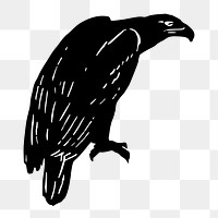 Black crow png  illustration, transparent background. Free public domain CC0 image.