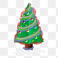 Christmas tree png illustration, transparent background. Free public domain CC0 image.