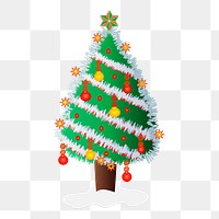 Christmas tree png illustration, transparent background. Free public domain CC0 image.