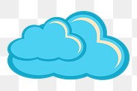 Cloud png sticker, transparent background. Free public domain CC0 image.