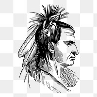 Tribal chief png  illustration, transparent background. Free public domain CC0 image.