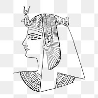 Egyptian woman png  illustration, transparent background. Free public domain CC0 image.