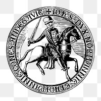 King's seal png  illustration, transparent background. Free public domain CC0 image.