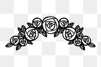 Rose flower decor png sticker, transparent background. Free public domain CC0 image.