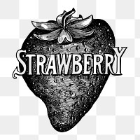 Strawberry png sticker, transparent background. 