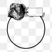Dog circle png  illustration, transparent background. Free public domain CC0 image.
