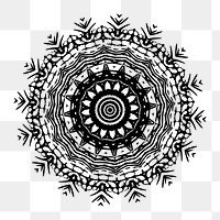 Mandala circle png  illustration, transparent background. Free public domain CC0 image.