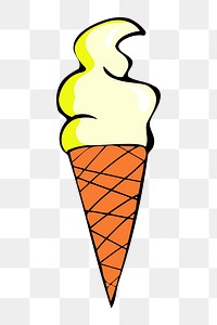 Soft serve ice cream png sticker, transparent background. Free public domain CC0 image.