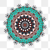 Mandala circle png illustration, transparent background. Free public domain CC0 image.