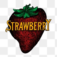 Strawberry png sticker, transparent background. Free public domain CC0 image.