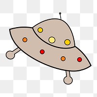 UFO png sticker, transparent background. Free public domain CC0 image.