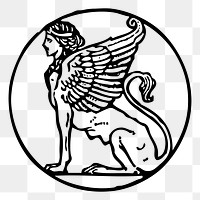 Sphinx png  illustration, transparent background. Free public domain CC0 image.