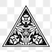 Decorative triangle png  illustration, transparent background. Free public domain CC0 image.