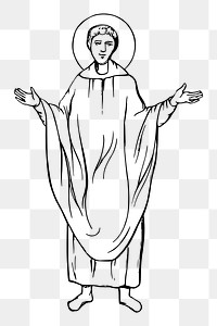 Christian priest png  illustration, transparent background. Free public domain CC0 image.