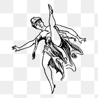 Woman dancer png sticker, transparent background. Free public domain CC0 image.