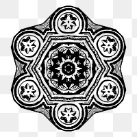 Oriental mandala png  illustration, transparent background. Free public domain CC0 image.