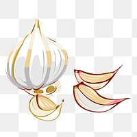 Garlic png sticker, transparent background. Free public domain CC0 image.