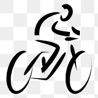 Cycling icon png illustration, transparent background. Free public domain CC0 image.