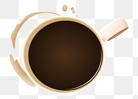 Coffee cup png sticker, transparent background. Free public domain CC0 image.