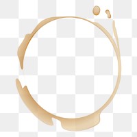 Coffee cup stain png sticker, transparent background. Free public domain CC0 image.