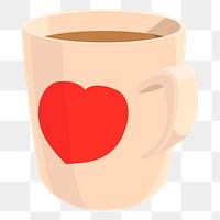 Coffee mug png sticker, transparent background. Free public domain CC0 image.