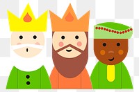 Three kings png sticker, transparent background. Free public domain CC0 image.