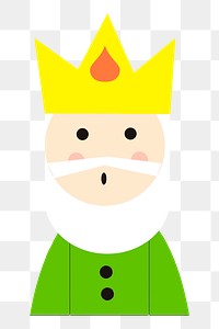 King png sticker, transparent background. Free public domain CC0 image.