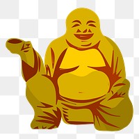 Buddhist figure png illustration, transparent background. Free public domain CC0 image.