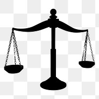 Balanced scale png illustration, transparent background. Free public domain CC0 image.