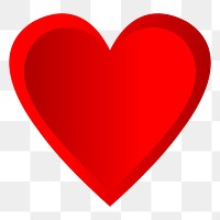 3D heart png sticker, transparent background. Free public domain CC0 image.