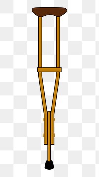 Crutches png illustration, transparent background. Free public domain CC0 image.