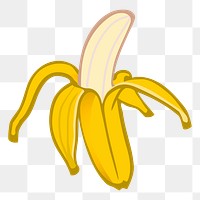 Banana png illustration, transparent background. Free public domain CC0 image.