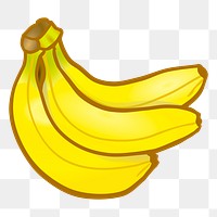 Banana png sticker, transparent background. Free public domain CC0 image.