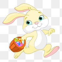 Easter rabbit png sticker, transparent background. Free public domain CC0 image.