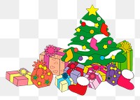 Christmas presents png illustration, transparent background. Free public domain CC0 image.