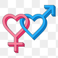 Heterosexual png illustration, transparent background. Free public domain CC0 image.