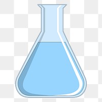 Science flask png illustration, transparent background. Free public domain CC0 image.