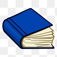Blue book png illustration, transparent background. Free public domain CC0 image.