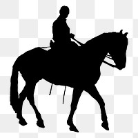 Horse silhouette png illustration, transparent background. Free public domain CC0 image.