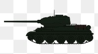 Tank silhouette png illustration, transparent background. Free public domain CC0 image.