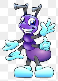 Cartoon ant png illustration, transparent background. Free public domain CC0 image.